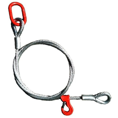 Câble En Acier Galvanisé Avec Crochet Coulissant – Pour Traction Forestière Ou Remorquage – Diam. 10 Mm à 16 Mm – Longueur Jusqu'à 50 M