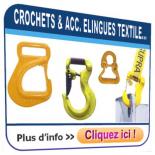 Crochets et accessoires pour élingues textiles