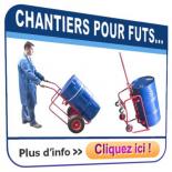 Chantiers pour fûts métalliques et plastiques 60L à 220L