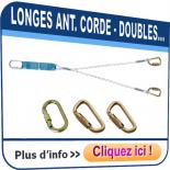 Longes antichutes en CORDE - Doubles (2 brins)