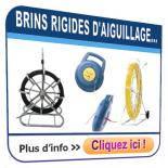 Brins rigides d'aiguillage pour la pose de câble dans les conduites