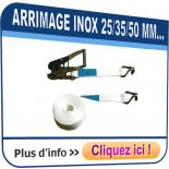 Arrimage INOX spécial MARITIME en sangle de 25, 35 et 50 mm