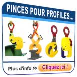 Pinces de levage pour profilés I, H, ronds, rails, etc.