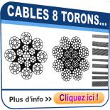 Câble acier galvanisé 8 torons