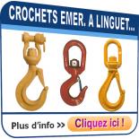 Crochets à émerillon avec linguet de sécurité