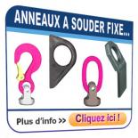 Anneaux de levage à souder fixes