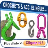 Crochets et accessoires pour élingues chaînes et câbles