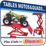 Tables élévatrices pour motos et quads
