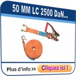 Arrimage poids lourds en sangle de 50 mm - LC 2500 daN