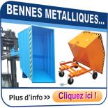 Bennes métalliques pour collecte de déchets