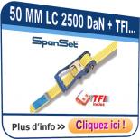 Arrimage POIDS LOURDS 'SPANSET' en sangle de 50 mm - LC 2500 daN - Avec indicateur de pré-tension TFI