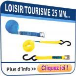 Arrimage LOISIR / TOURISME en sangle de 25 mm