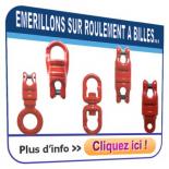 Emerillons sur roulement (ROTATIFS sous charge)