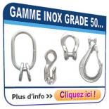 Crochets et accessoires INOX GRADE 50