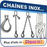Elingues chaîne INOX AISI 316L GRADE 50