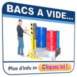 Bacs de rétention galvanisés manutentionnables à vide