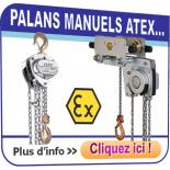 Palans manuels à chaîne ATEX