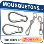 Mousquetons zingués et inox