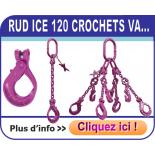 Elingues chaîne RUD ICE GRADE 120 4 brins avec crochets de sécurité ICE-IAGH à verrouillage automatique