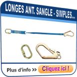 Longes antichutes en SANGLE - Simples (1 brin)