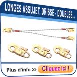 Longes d'assujetissement en DRISSE - Doubles (2 brins)