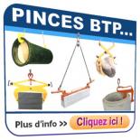 Pinces de levage pour produits béton et pierres