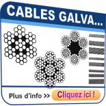 Câble acier GALVANISE