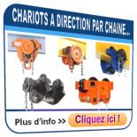 Chariots porte-palan à direction par CHAÎNE