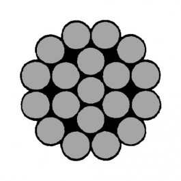 Câble acier INOXYDABLE monotoron de 19 fils - Ø 2 mm à 12 mm