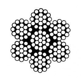 01719 - Câble acier galvanisé - Ame métallique - 7 torons de 19 fils Ø 3 mm à 12 mm