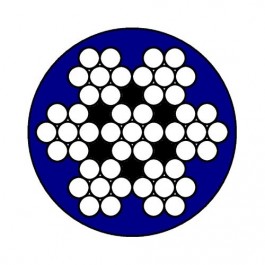 Câble acier GALVANISE enrobé POLYPROPYLENE coloris bleu - Ø 4,5/6 mm et 6,3/8 mm