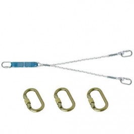 Longe corde absorbeur double LCAD121010 avec 3 connecteurs M10 ouv. 17 mm