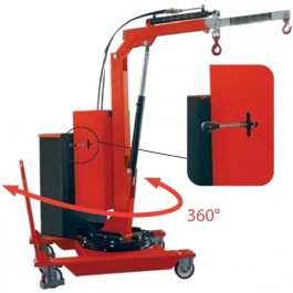 Grue d’atelier en porte-à-faux SCP05EE avec MÂT ROTATIF sur 360°, élévation et flèche ÉLECTRIQUE - Capacité 0,32 t à 0,5 t