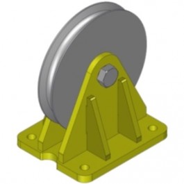 Réa sur roulement avec support FIXE RSFR - Ø 125 mm à 570 mm