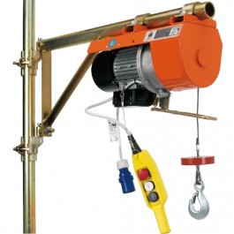 Elévateur de chantier DM 200 pour potence - Capacité 200 kg, Hauteur de levage 18 m, Vitesse de levage 21 m/min