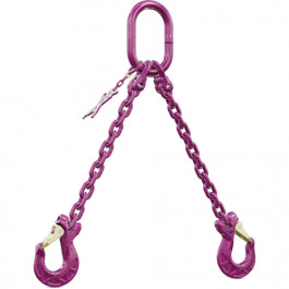 Elingue chaîne RUD ICE GRADE 120 2 brins avec crochets à linguet - CMU 2,5 t à 17 t 