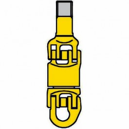 21SK9 - Emerillon à billes isolé et étanche avec connexion filetée et maille de raccordement 2 t à 12,5 t