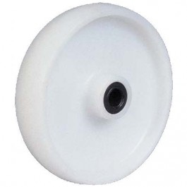 Roue MONOBLOC en POLYPROPYLENE STANDARD blanc - Moyeu avec alésage à rouleaux standards (usage intensif)