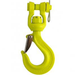 Crochet Gunnebo LKNG-16-10 GRADE 100 avec émerillon à chape sur bague bronze (NON ROTATIF SOUS CHARGE) - Capacité 10,3 t