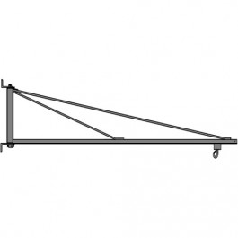 Potence murale légère en acier INOX à rotation 180° PMTLI avec flèche triangulée en profil creux - Capacité 50 kg, 80 kg et 100 kg