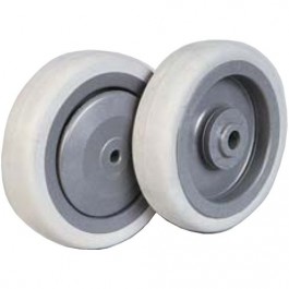 01RNS - Roue avec corps en NYLON et bandage en CAOUTCHOUC SANTOPRENE gris - Force 38 kg à 150 kg