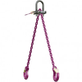 Elingue chaîne 2 brins RÉGLABLES Ø 4 mm RUD MINILIFTER avec crochets à linguet - CMU 880 kg