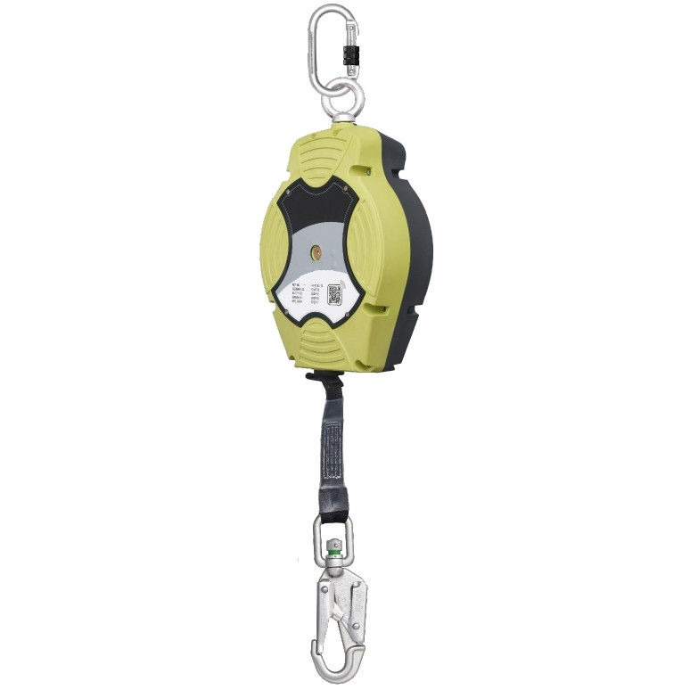 Dispositif Antichute à Rappel Automatique 3m - Certifié - Harnais Sécurité 150 Kg - Vert - Idéal Toiture & Travaux En Hauteur
