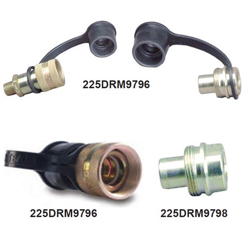 Kit Raccords Rapides Hydrauliques à Face Plate Avec Valve - Compatible NPT 1/4, 3/8, 1/2, 3/4 (traitement Zinc Blanc)