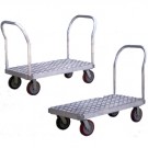 Chariots avec plateau aluminium et 1 dossier amovible - Capacité 550 kg