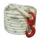 Corde à poulie Ø 20 mm équipée d'un crochet tournant - Longueurs 15 m, 25 m et 50 m