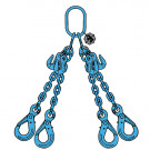 Elingue chaîne 4 brins RÉGLABLES G124VA GRADE 120 avec crochets de sécurité à verrouillage automatique - CMU 5 t à 17 t