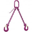 Elingue chaîne RUD ICE GRADE 120 2 brins avec crochets à linguet - CMU 2,5 t à 17 t 