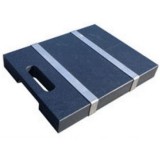 Patin carré en inox PMCC pour stabilisateurs de grues et nacelles - Capacité 15 t - Format 500x500x40 mm