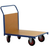 Chariot 500 kg 1 dossier bois plateau 1000x700 roues Ø200 